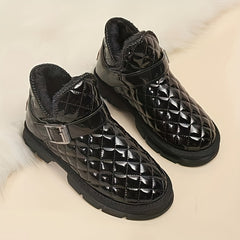 Waterproof Snow Boots Fur Lined Thermal Plush Winter Keep Warm Shoe