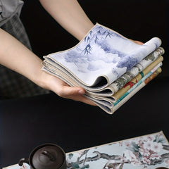 Absorbent Chinese Tea Napkin Table Mat Decorative Tea Towel