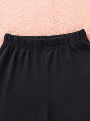 2pcs Girls' Pants Heart Graphic Stretch Leggings