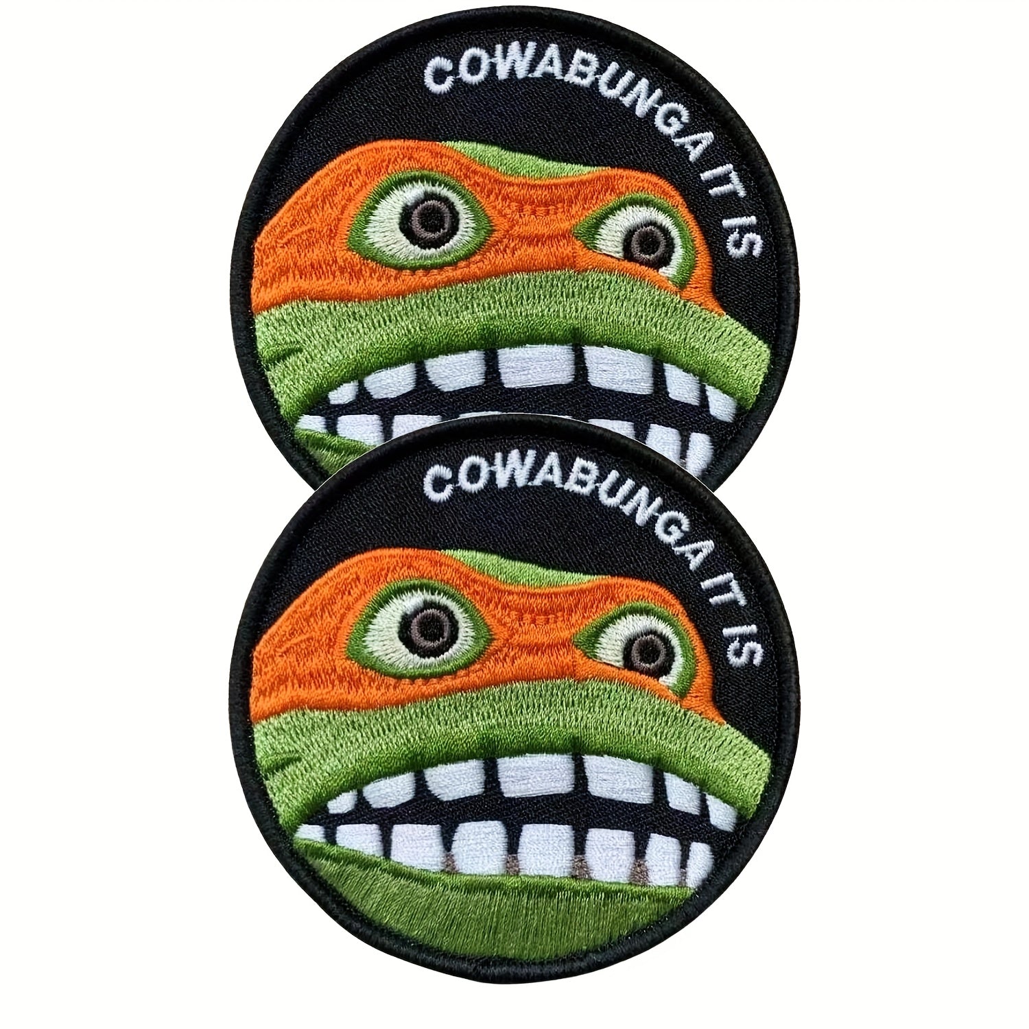 Cowabunga It Is Patch Morale Patches Tactical Funny Embroidered Round Moral