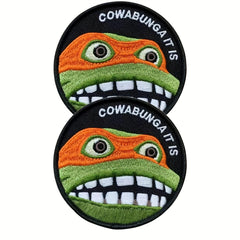Cowabunga It Is Patch Morale Patches Tactical Funny Embroidered Round Moral