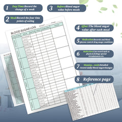 Daily Health Diary Logbook A5 Blood Glucose Medication Tracker