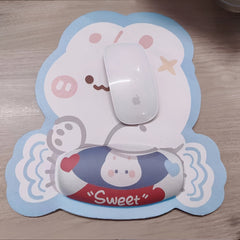 Mouse Pad with Wrist Pad for Office Worker