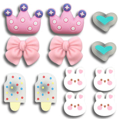 12pcs Rabbit Shoe Charms For DIY Shoes Pins - Kids Boys Girls Teens Men Women