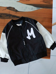Kids Varsity Jackets Zip Up Long Sleeve Baseball Uniforms