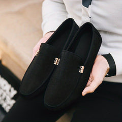 Men's Slip On Canvas Loafer Shoes Casual Anti skid Flat Shoes
