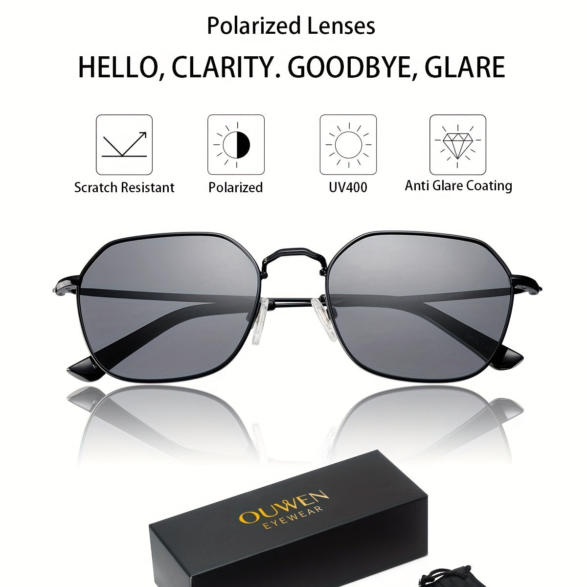 Vintage Polarized Sunglasses UV400 Anti Glare Coating