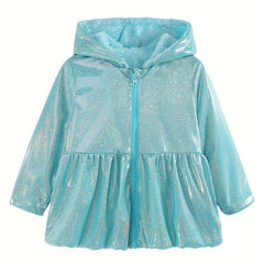 Toddler Girls Fleece Lined Zip Hooded Jacket Warm Hoodies Coat