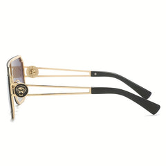 Large Sunglasses Lion Head Gradient Glasses UV400
