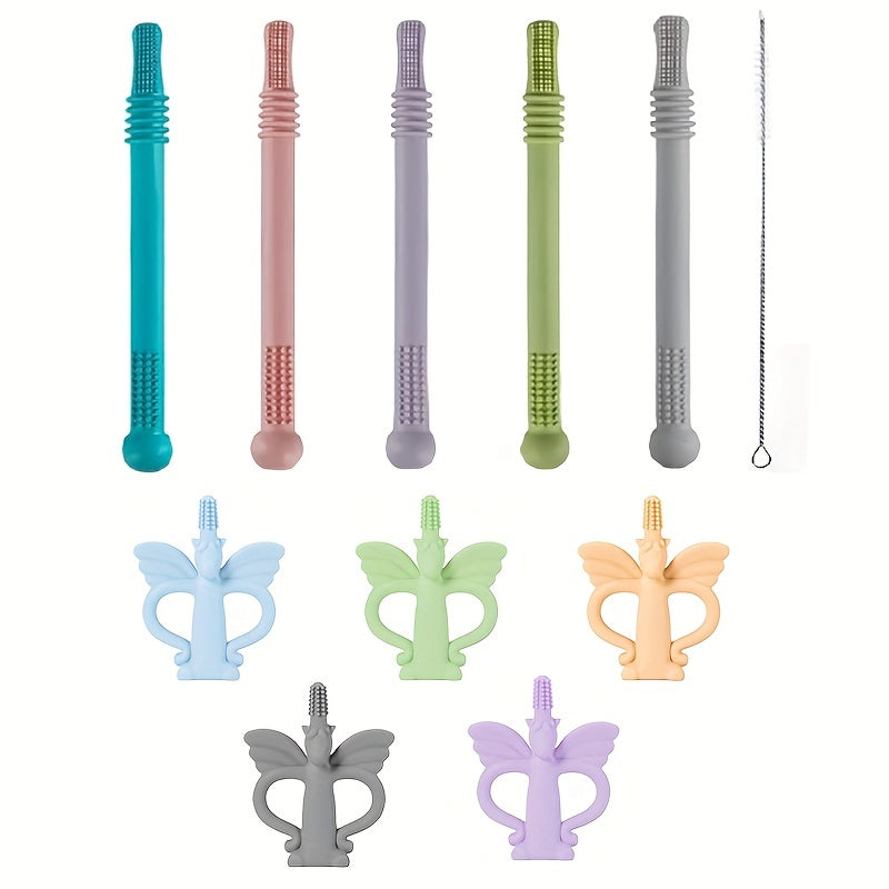 2pcs Baby Teething Toys Silicone Grinding Chewing Toy