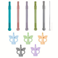 2pcs Baby Teething Toys Silicone Grinding Chewing Toy