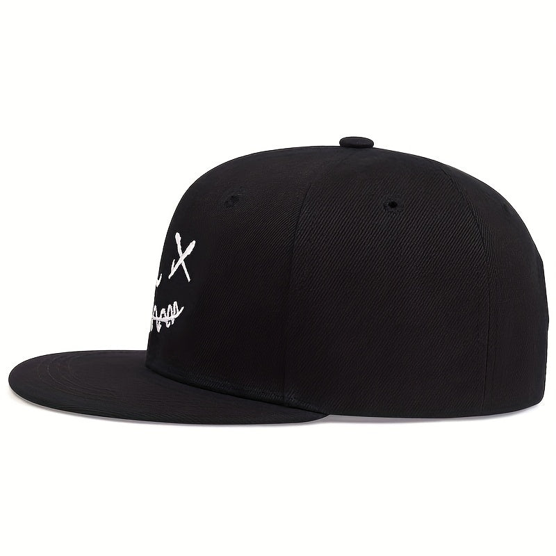 Smiling Embroidery Snapback Hat Hip Hop Baseball Cap Adjustable Sun Hats