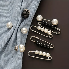 8pcs Faux Pearl Brooch Pins for Women Clothing Dresses