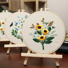 Floral Embroidery Starter Kit for Beginners - Cross Stitch Kit