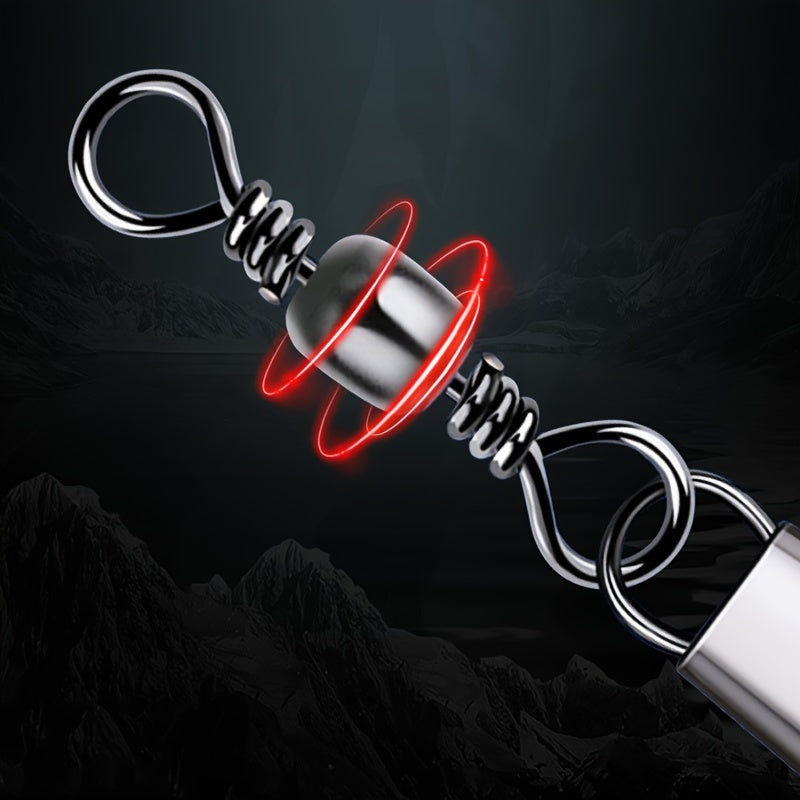 100pcs B Type Pin Connector Bottle Shaped Rotating Ring Fishing Gear Accessory