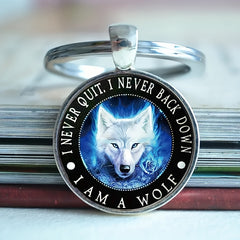 Vintage Wolf Keychain For Boys Birthday Gift