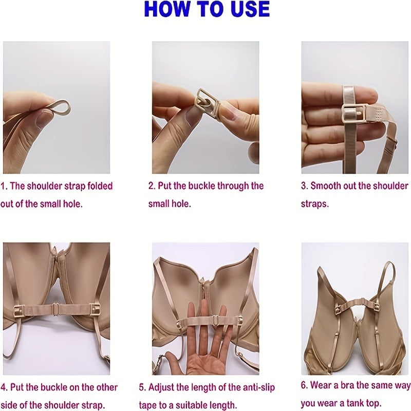 3pcs Invisible Adjustable Bra Shoulder Straps