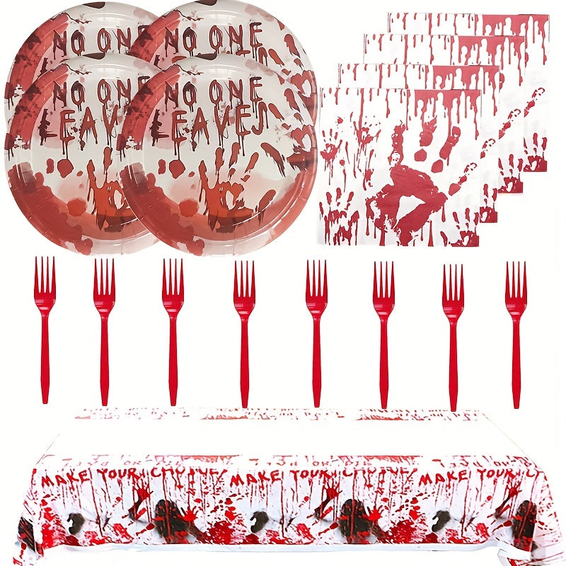 Halloween Party Supplies Serves 20 Pumpkin Plates & Napkins Set