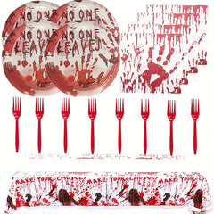 Halloween Party Supplies Serves 20 Pumpkin Plates & Napkins Set