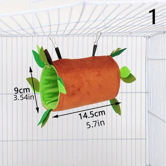 Cozy Forest Pattern Small Animal Hammock Bed for Cage Nest - Warmth & Comfort