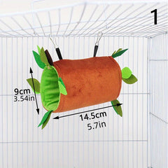 Cozy Forest Pattern Small Animal Hammock Bed for Cage Nest - Warmth & Comfort