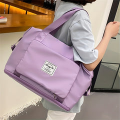 Foldable Travel Duffle Bag Portable Sports Gym Carry On Weekender Bag
