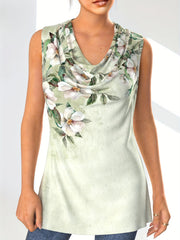 Floral Print Tank Top & Cardigan Set