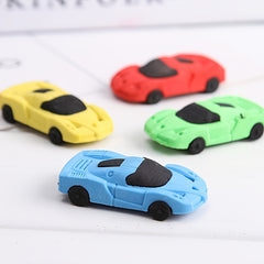 6pc Racing Car Erasers Mini Sports Car Shaped Pencil Erasers School Supplies