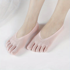 Breathable Five Toe Socks for Women - Non-slip Athletic Running Stockings