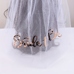 Bride to Be Single Layer Lace Bridal Veil Headpiece