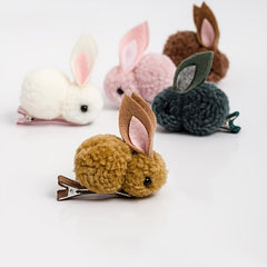 Plush Rabbit Hair Clip for Kids
