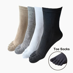 4 Pairs Solid Toe Socks for Women
