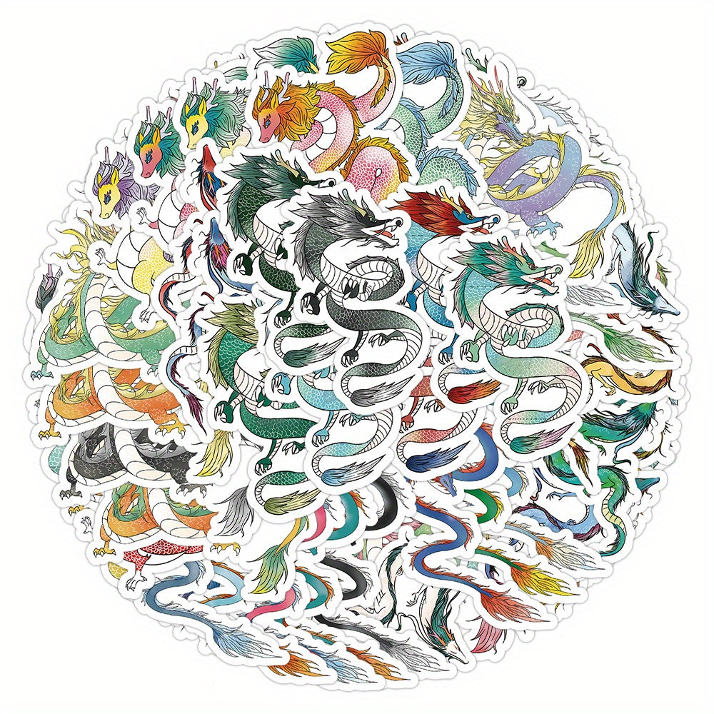60pcs Dragon Anime Graffiti Stickers DIY Materials