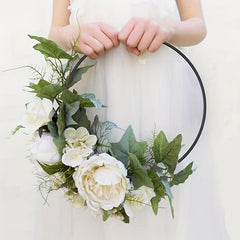 Metal Flower Garland Hoop Set DIY Wedding Table Decor