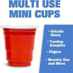 200-Pack Mini Plastic Cups, 5.08 cm Disposable Party Cups