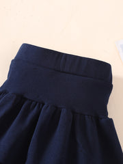 Toddler Girls Fleece-Lined Leggings with Ruffled Skirt