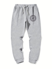 Deer Pattern Graphic Drawstring Joggers Men's Sweatpants