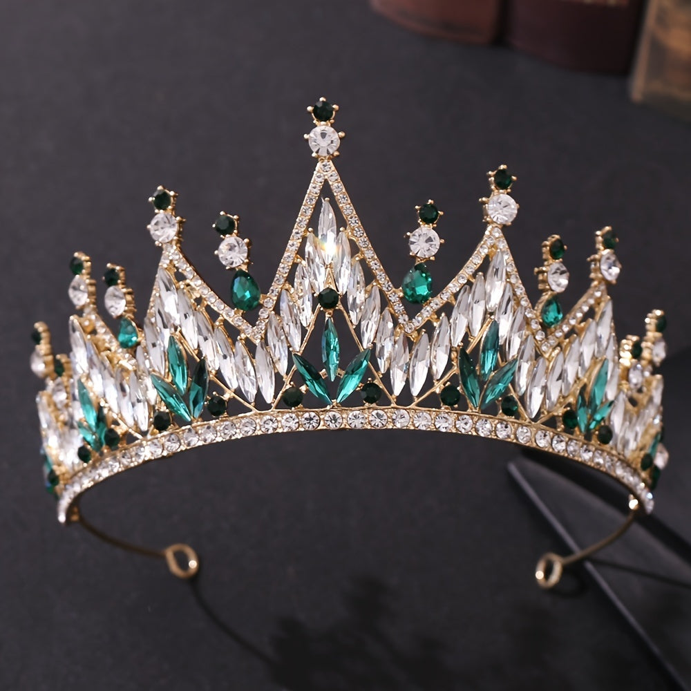 Women Queen Crown Headband Birthday Tiara Baroque Hair Accessory