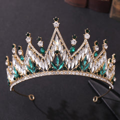 Women Queen Crown Headband Birthday Tiara Baroque Hair Accessory