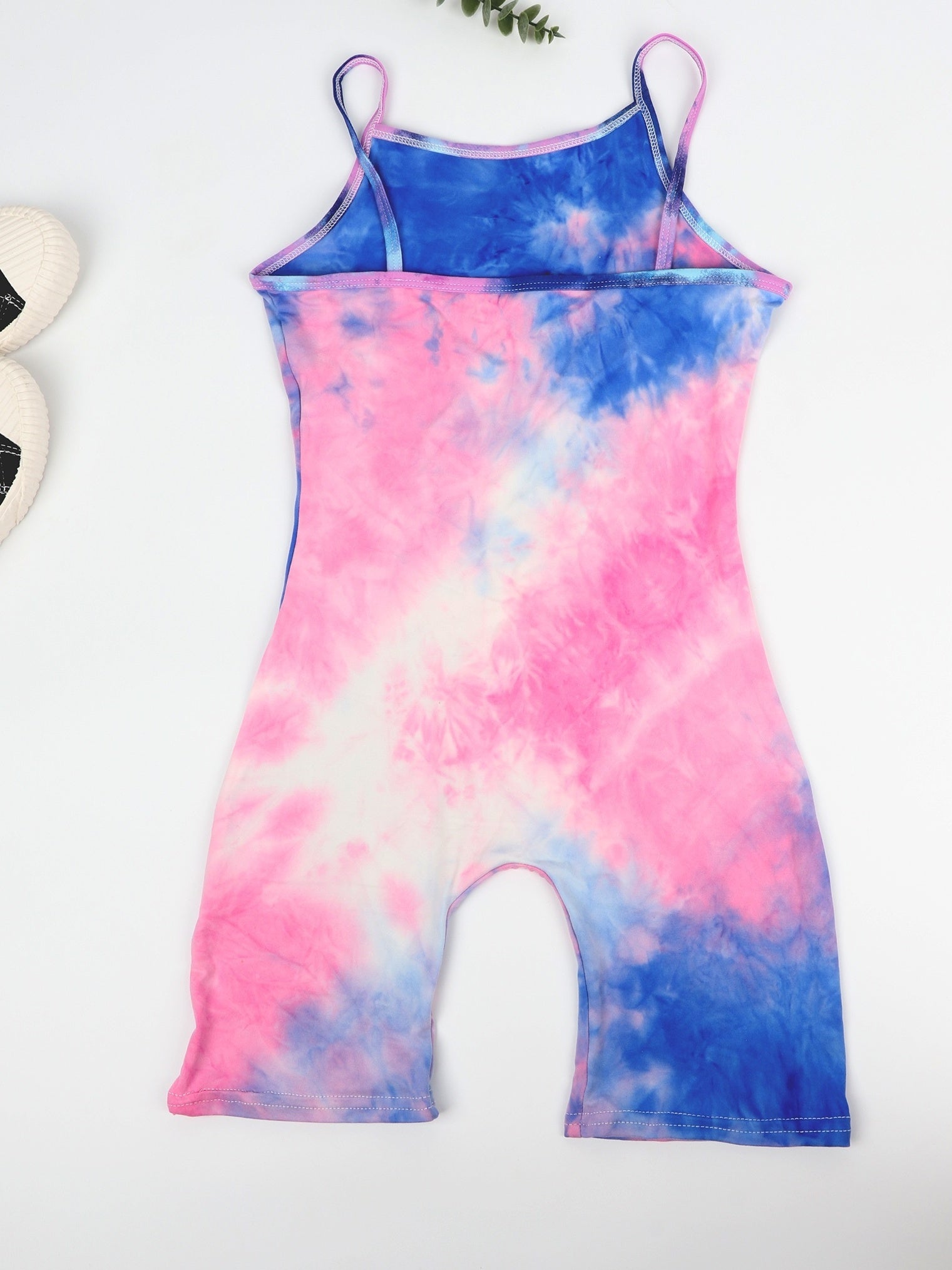 Toddler Girls Colorful Leopard Cami Rompers Jumpsuits