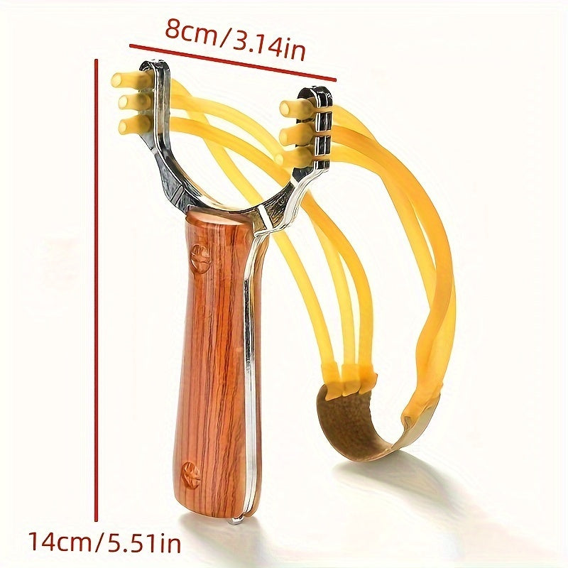 Outdoor Wood Grain Slingshot for Practice and Entertainment