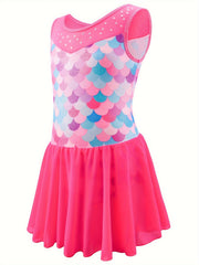 Girls Unicorn Sleeveless Dancing Suit Gymnastics Ballet Leotard
