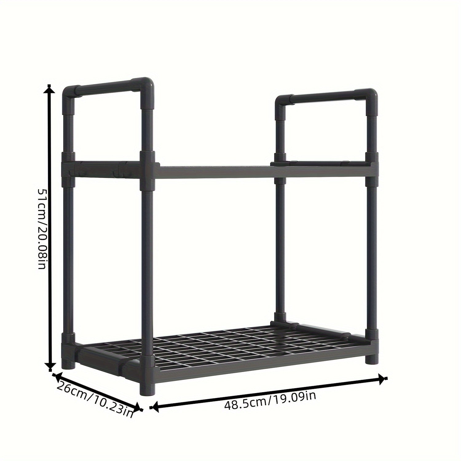 2 Layer Kitchen Storage Rack - Space Saving Countertop Organizer