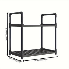 2 Layer Kitchen Storage Rack - Space Saving Countertop Organizer