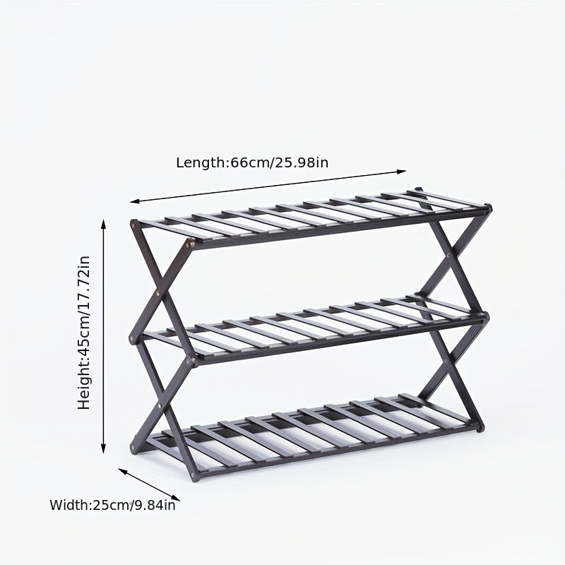 1pc Shoe Rack Shoe Storage Organizer Shelf Indoor Outdoor Flower A