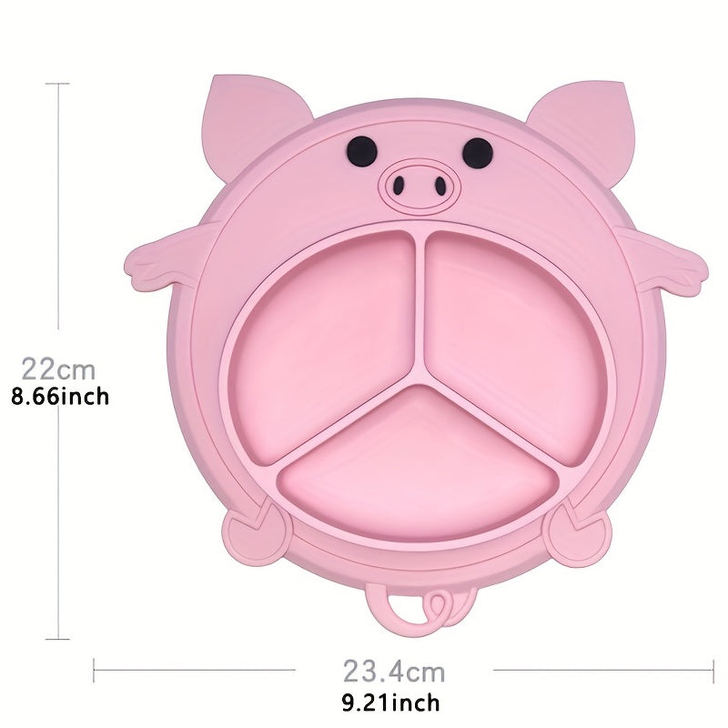Stylish Baby Dinner Plate with Suction Cup - Training Tableware