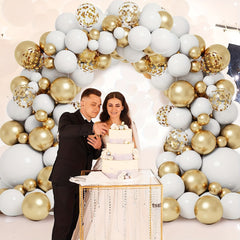 Golden Balloons Garland Arch Kit With Confetti Balloons for Party Decor