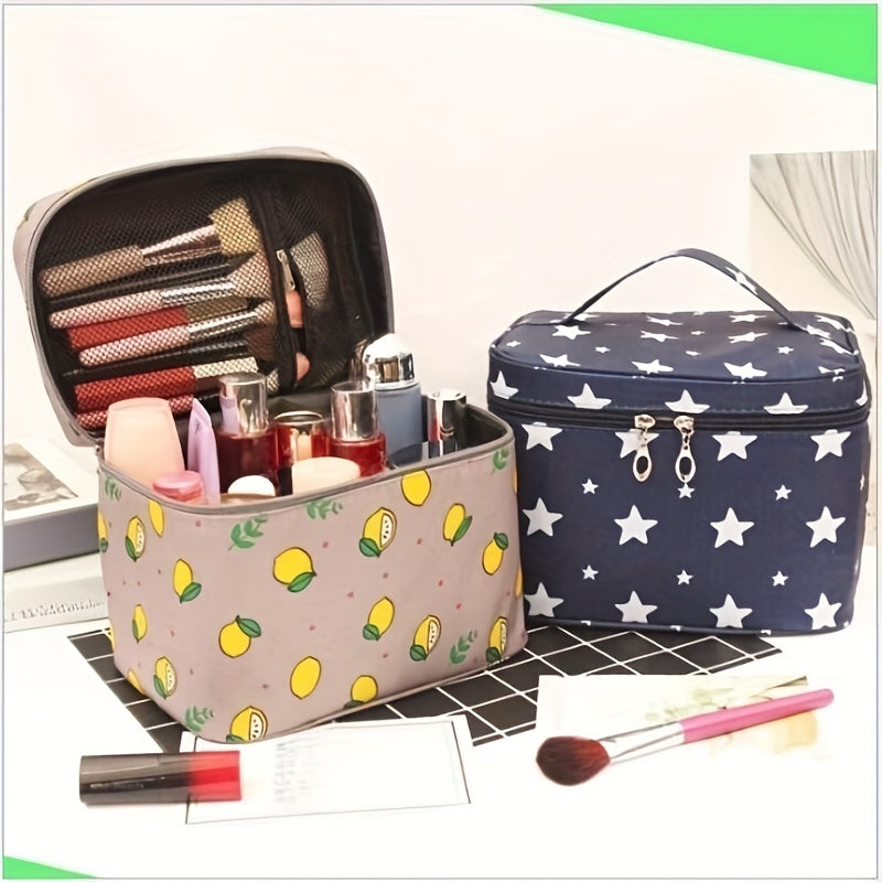 Large Travel Makeup Bag Waterproof Cosmetic Case for Women and Girls