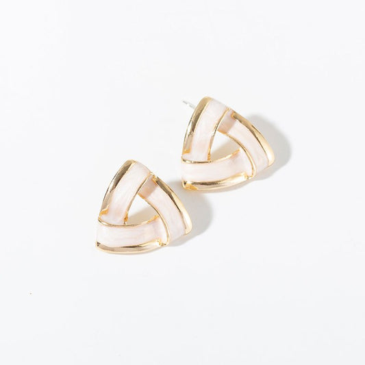 Alloy Triangle Stud Earrings Female Temperament Ear Jewelry 1Pair