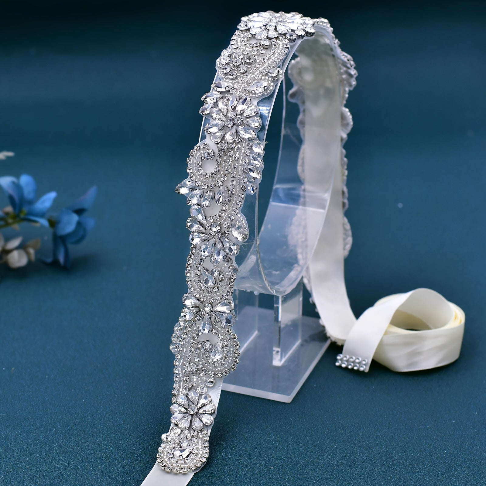 Rhinestone Wedding Headband Bridal Hair Accessory for Evening Gowns